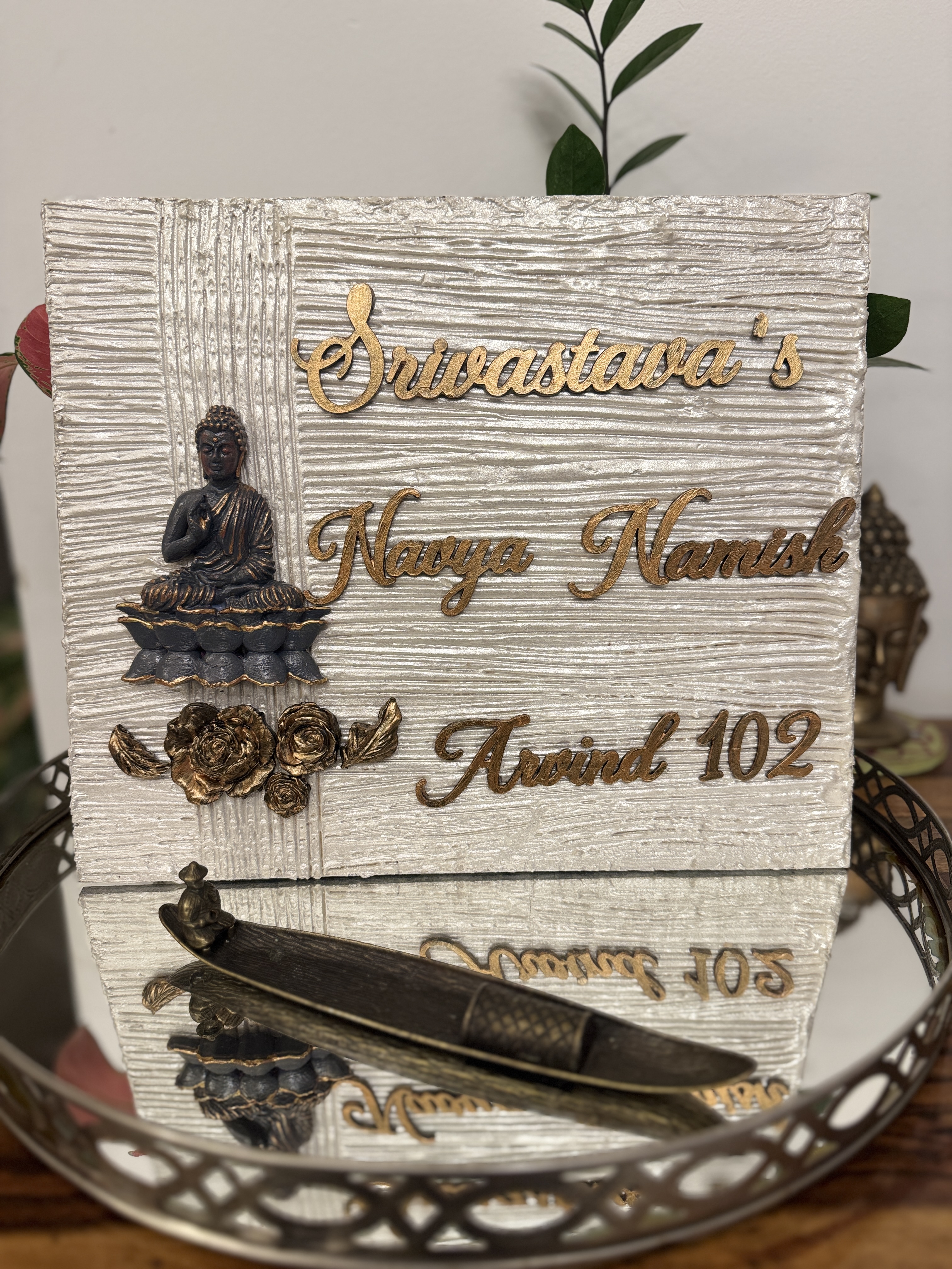 Canvas Name Plate - Buddha Clay Art